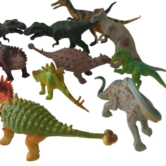 Dinosaurs Lot 14 Play Hard Plastic Vintage to Now Dinos Some Geoworld Safari Ltd - Picture 9 of 16